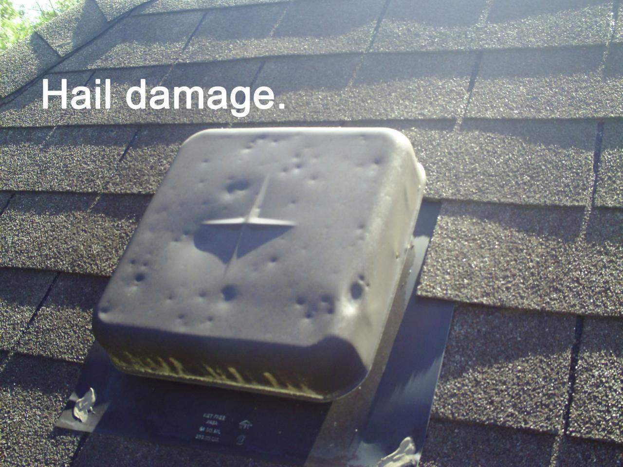 Residential Roofing Systems Hail Damage Photos